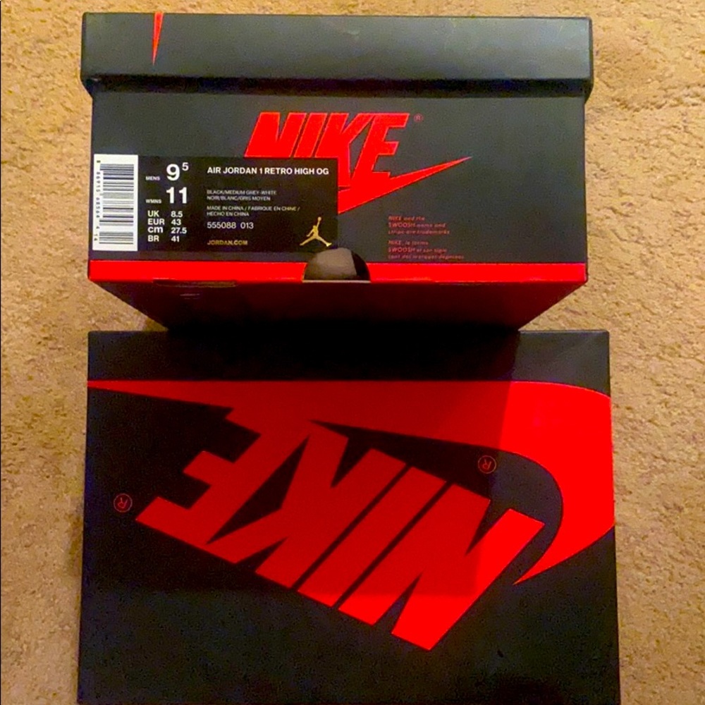 Jordan 1 black and grey